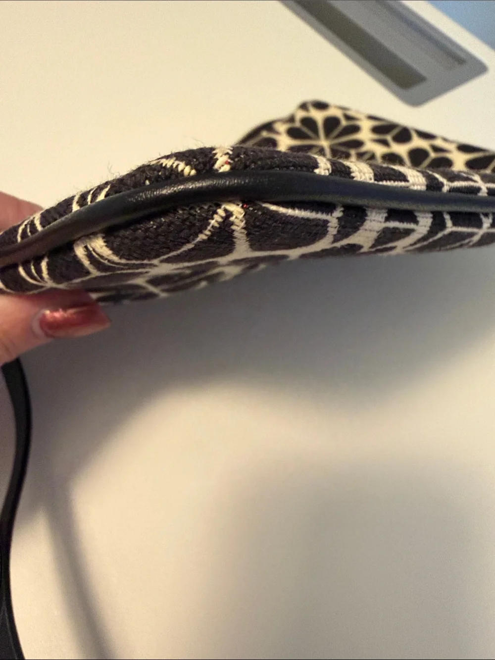 Kate Spade Black and Cream Accessory Pouch